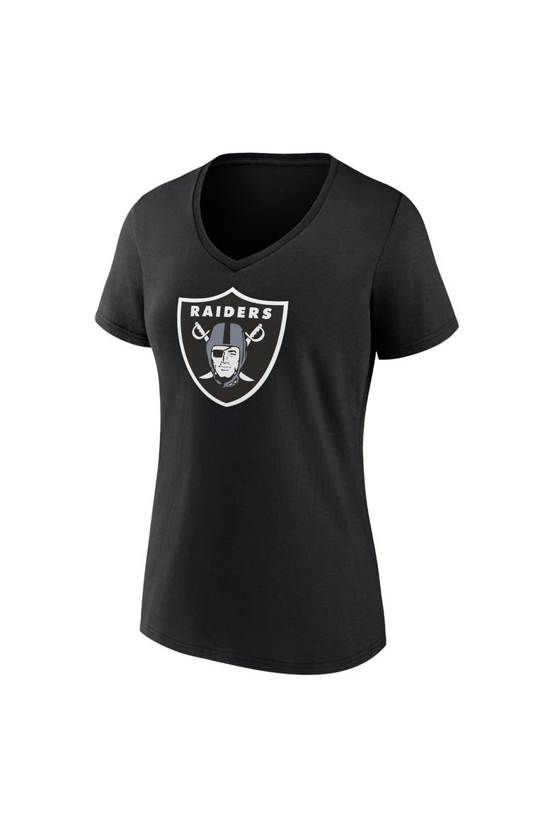 Women's Fanatics Branded Black Las Vegas Raiders Mother's Day V-Neck T-Shirt, Alternate, color, Black