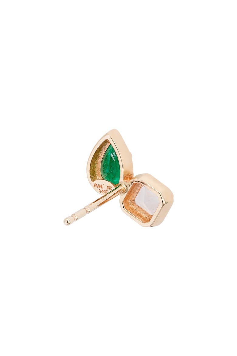 Mélia Stud Earrings, Alternate, color, GREEN