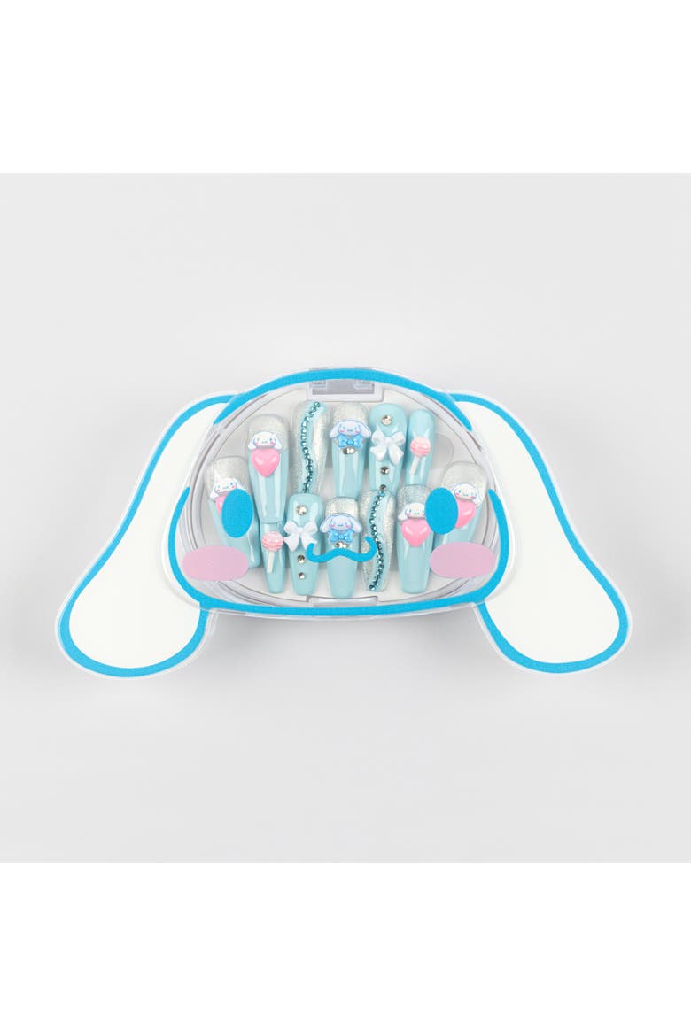 Cinnamoroll 3D Luxury Handmade Press-On Nails - 24-Piece Kit, Main, color, Baby Blue, Silver