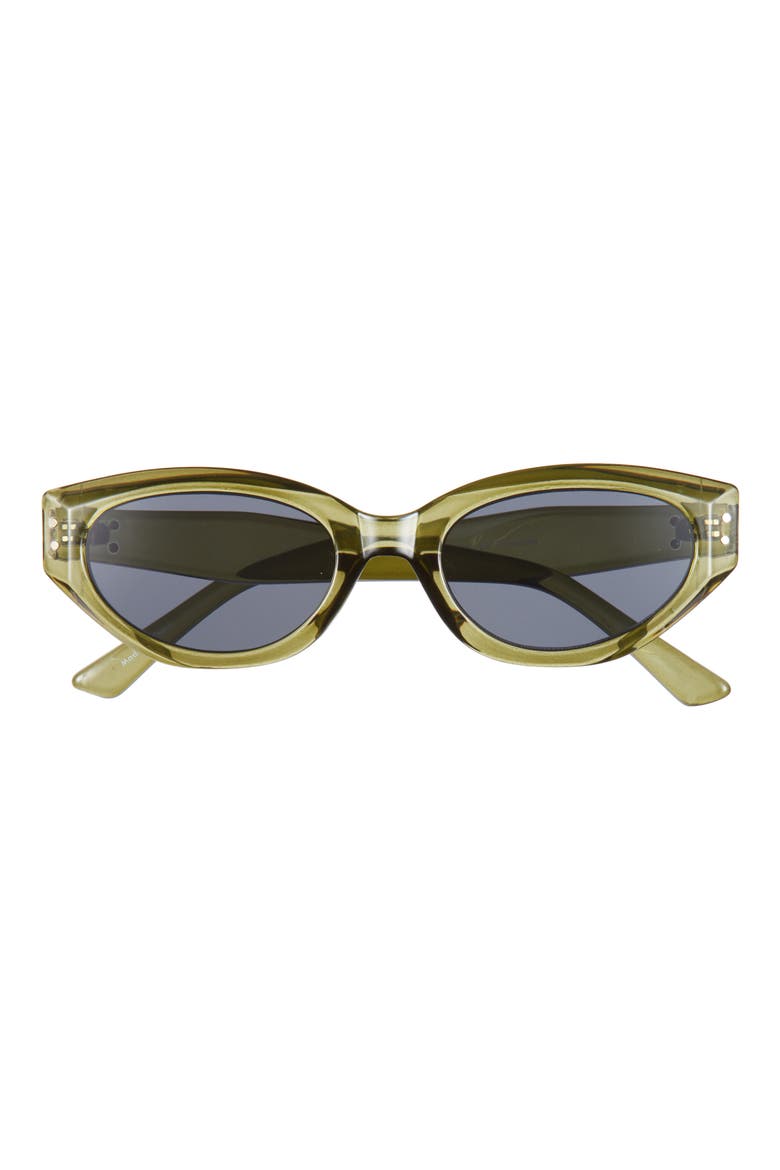 50mm Oval Sunglasses, Main, color, CLEAR GREEN
