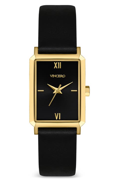 Ava Leather Strap Watch, 20mm x 14mm