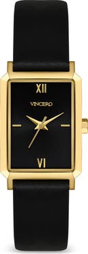 Vincero Ava Leather Strap Watch, 20mm x 14mm