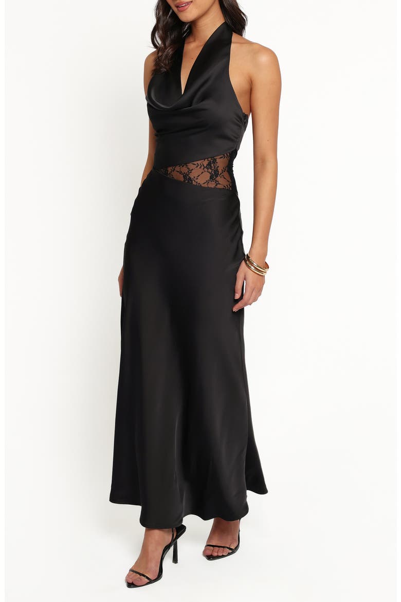 Jameela Halter-Neck Maxidress, Alternate, color, BLACK