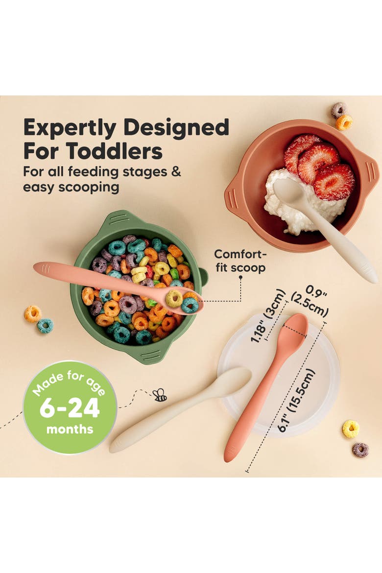 6-Pack Prep Baby Spoons, Alternate, color, Roseate