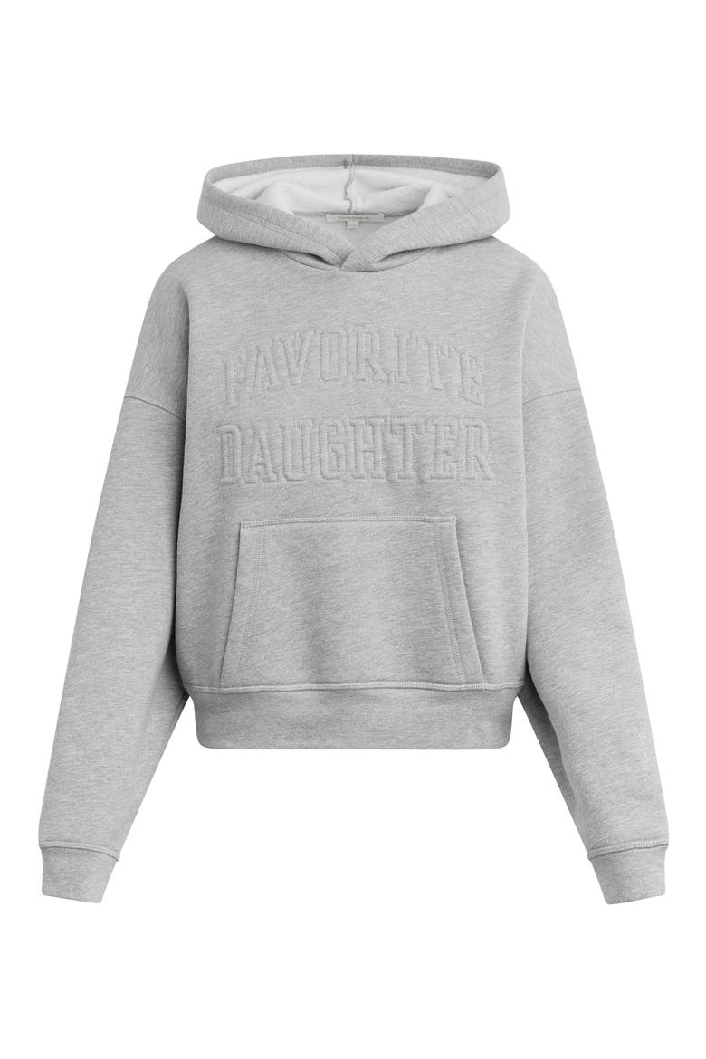 The Collegiate Embossed Hoodie, Alternate, color, HEATHER GREY