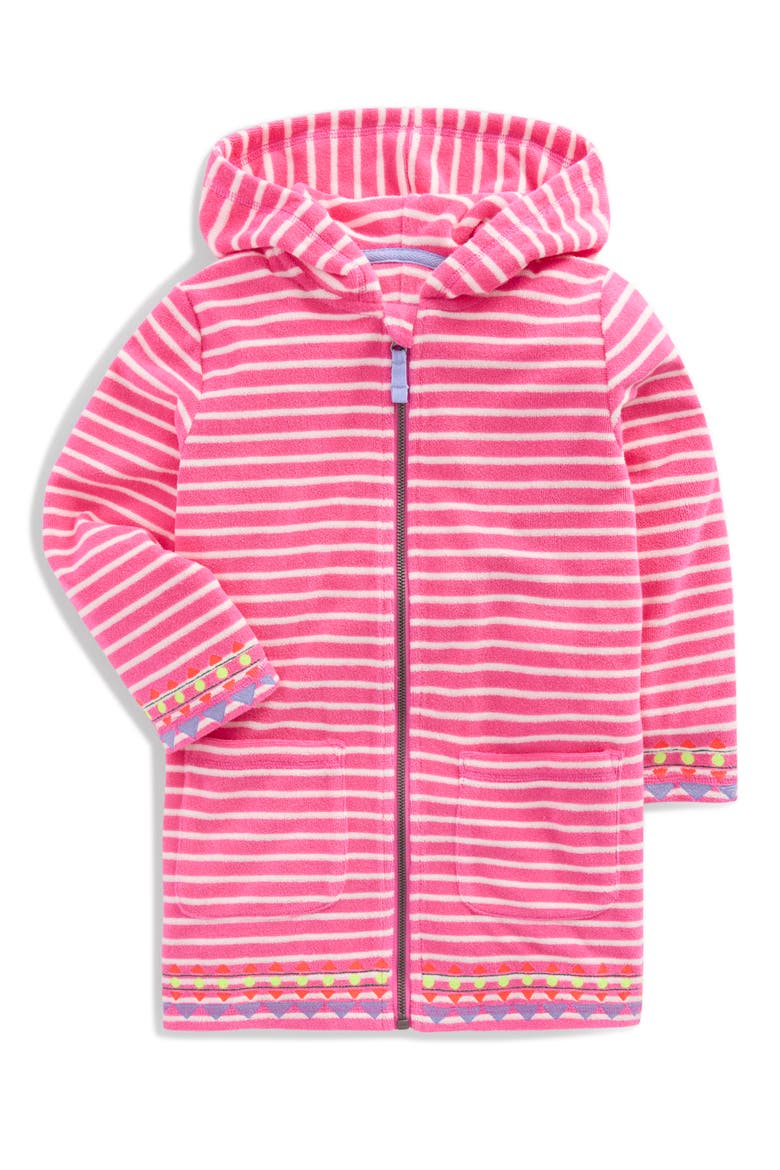 Kids' Romie Terry Cloth Zip Cover-Up, Main, color, SORBET PINK STRIPE