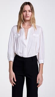 Smythe Shirred Pocket Blouse