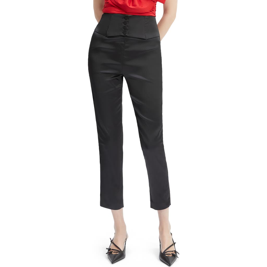 Bardot Satin Corset Pants In Black