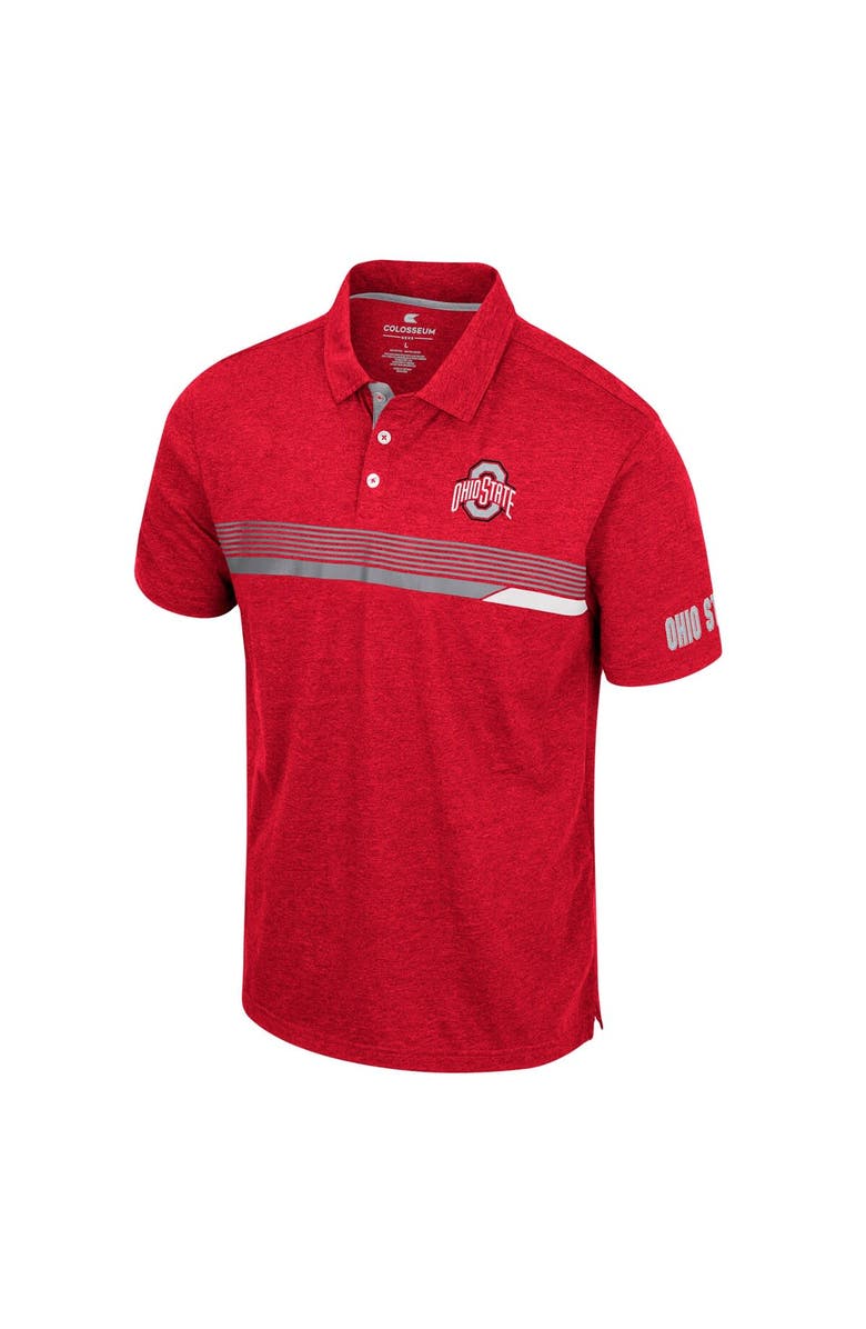 COLOSSEUM Men's Colosseum  Scarlet Ohio State Buckeyes No Problemo Polo, Alternate, color, Scarlet