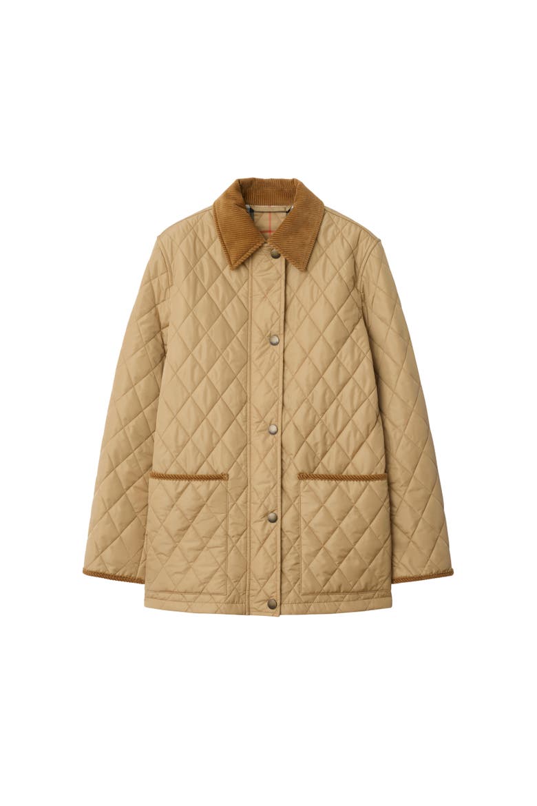 Quilted Nylon Barn Jacket, Alternate, color, Flax beige/sand beige