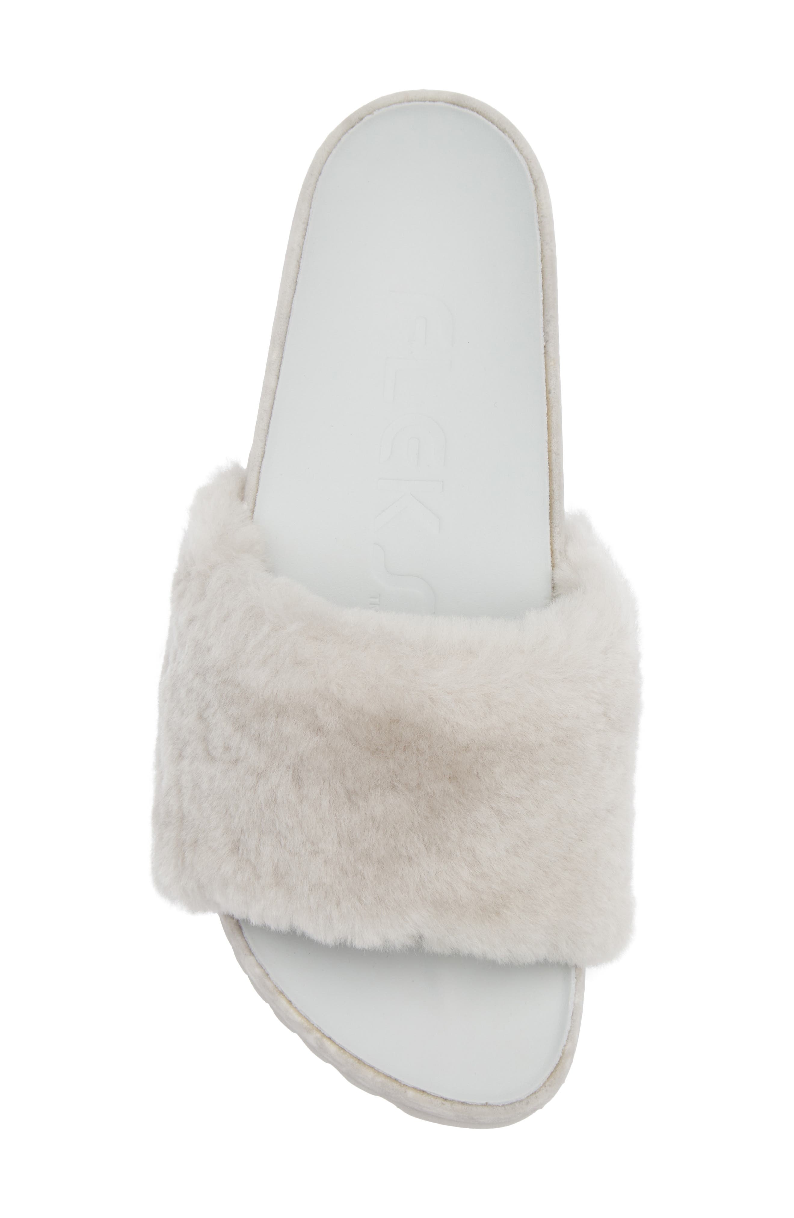 San Ysidro Genuine Shearling Slide Sandal, Alternate, color, CLOUDY GRAY