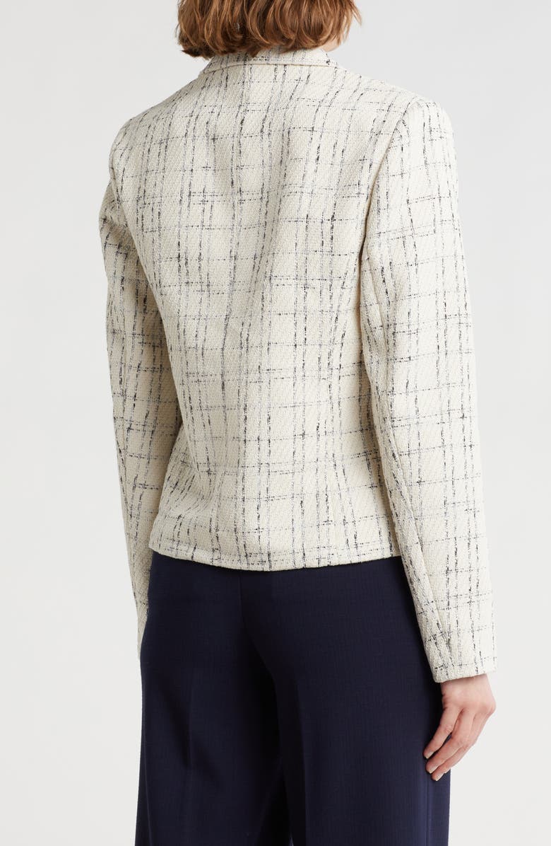 Single Button Bouclé Blazer Jacket