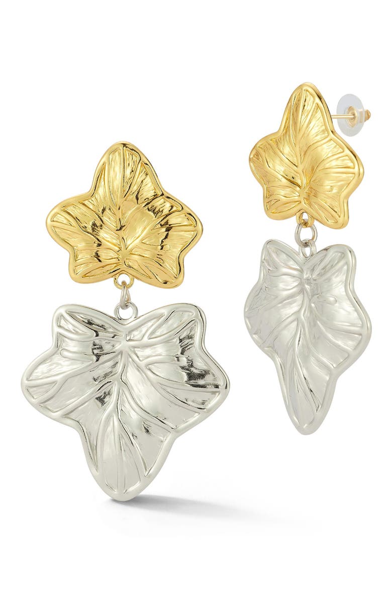 Heart Chain Fringe Drop Earrings, Main, color, GOLD