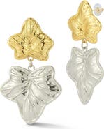 SPHERA MILANO Heart Chain Fringe Drop Earrings