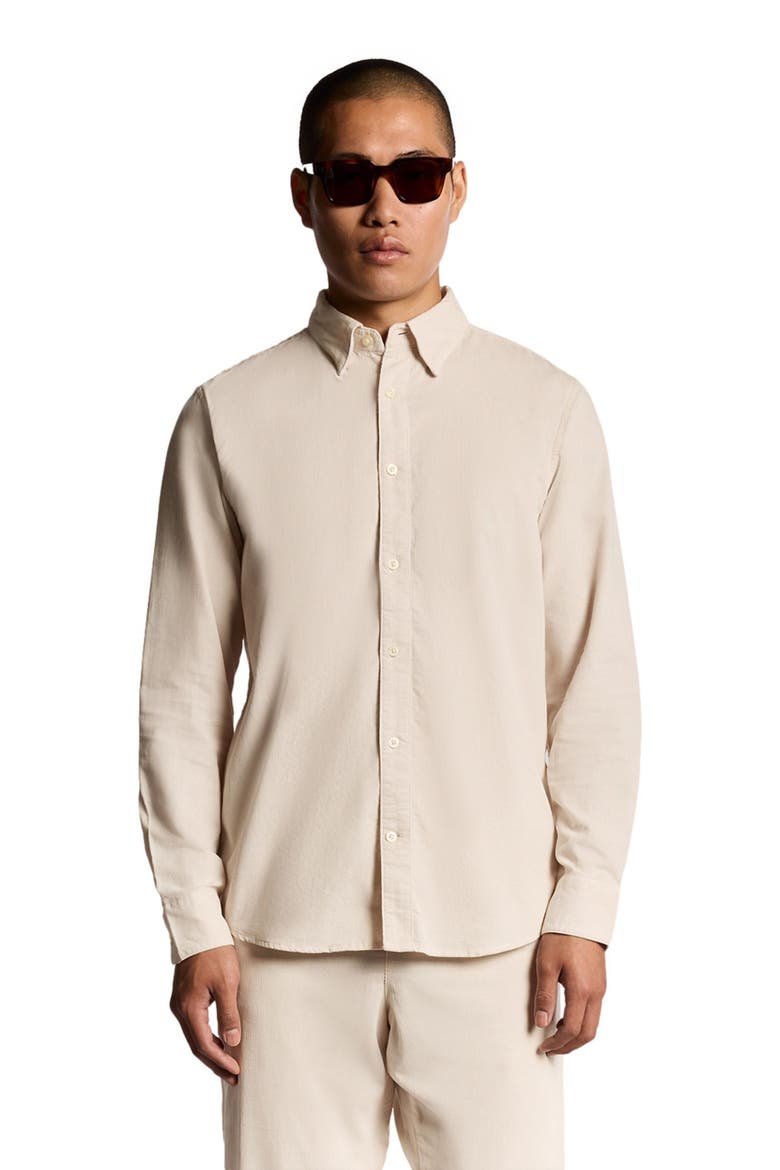 Long Sleeve Micro Corduroy Shirt, Alternate, color, Putty