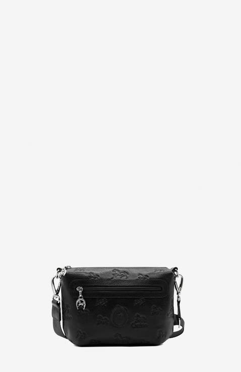 Cavalo Lusitano 401 Embossed Leather Crossbody Bag