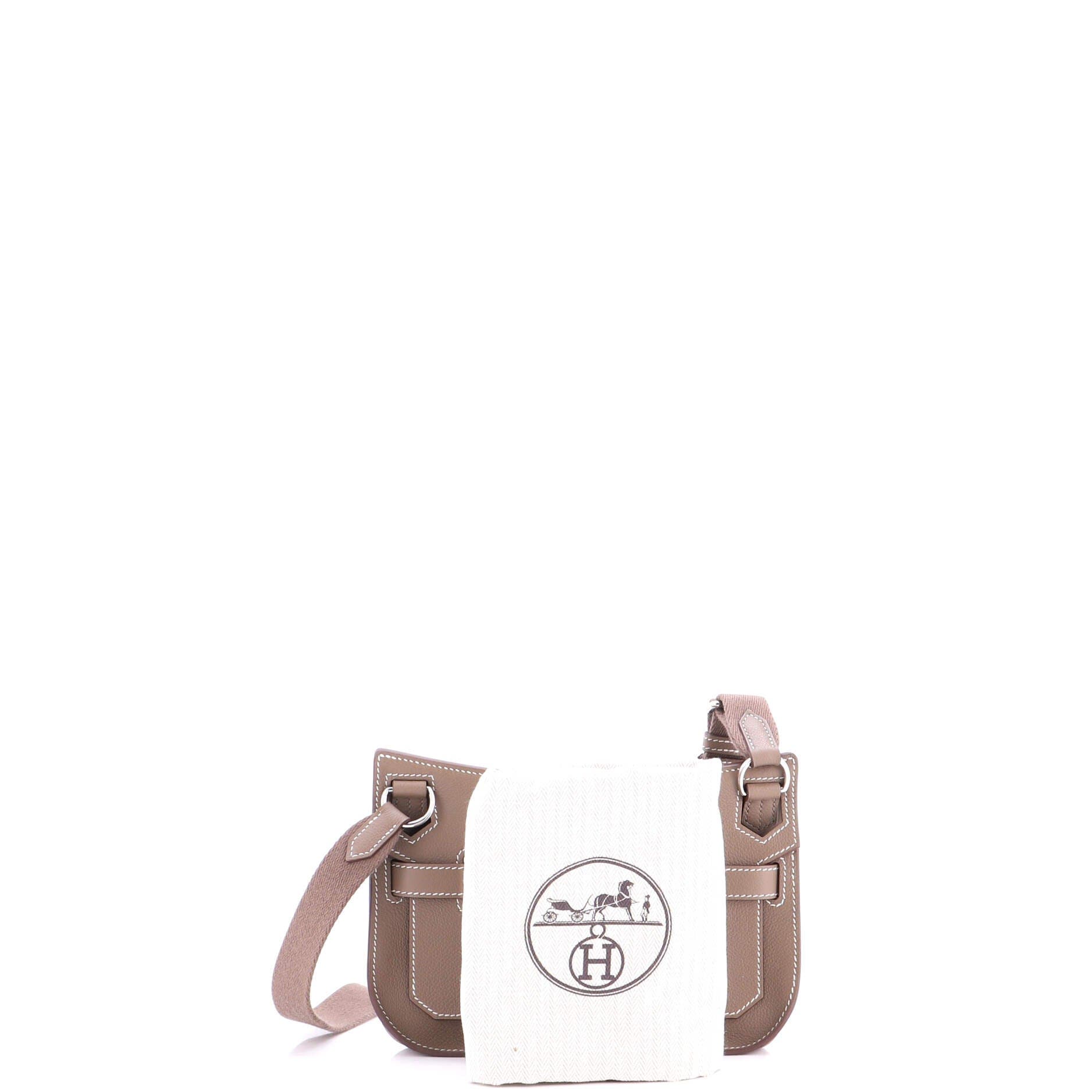 Pre-Owned Hermes Jypsiere Bag Evercolor Mini, Alternate, color, Etoupe