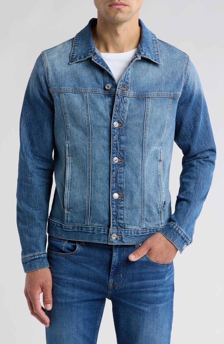 7 For All Mankind Perfect Denim Trucker Jacket, Main, color, 