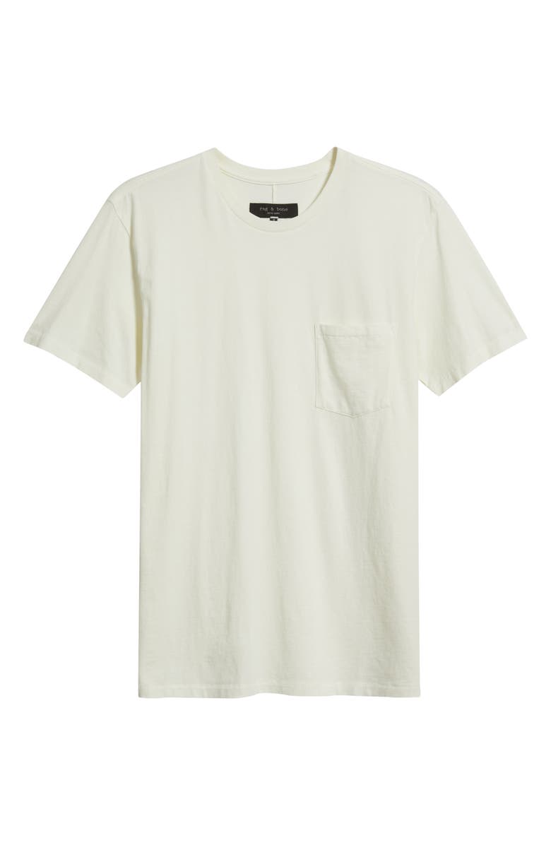 rag & bone Classic Fit Garment Dye Pocket T-Shirt, Alternate, color, Chalk