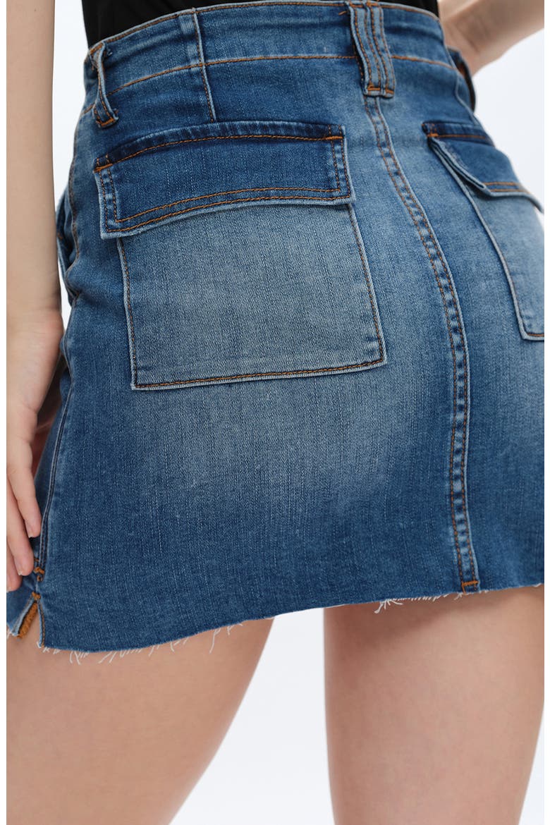 Cutoff Denim Miniskirt, Alternate, color, SOFTY