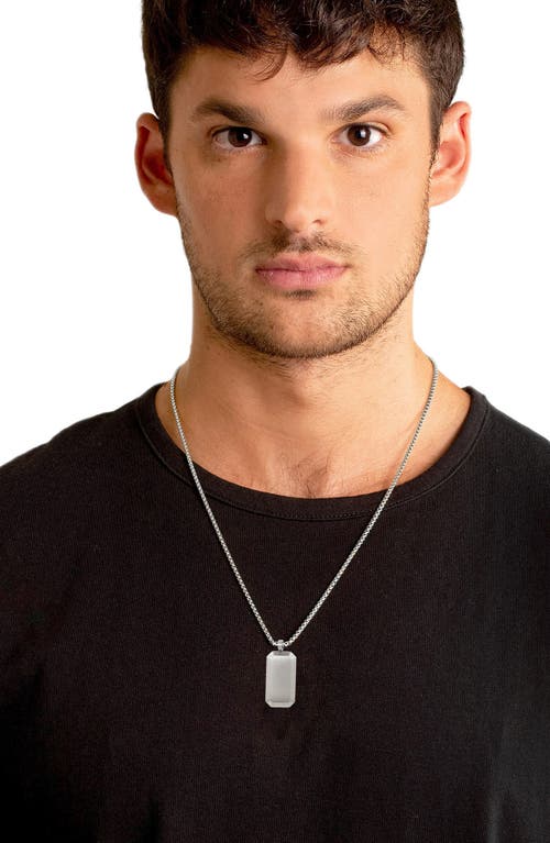 West Coast Jewelry Mens' Brushed Stainless Steel Dog Tag Necklace In Silver