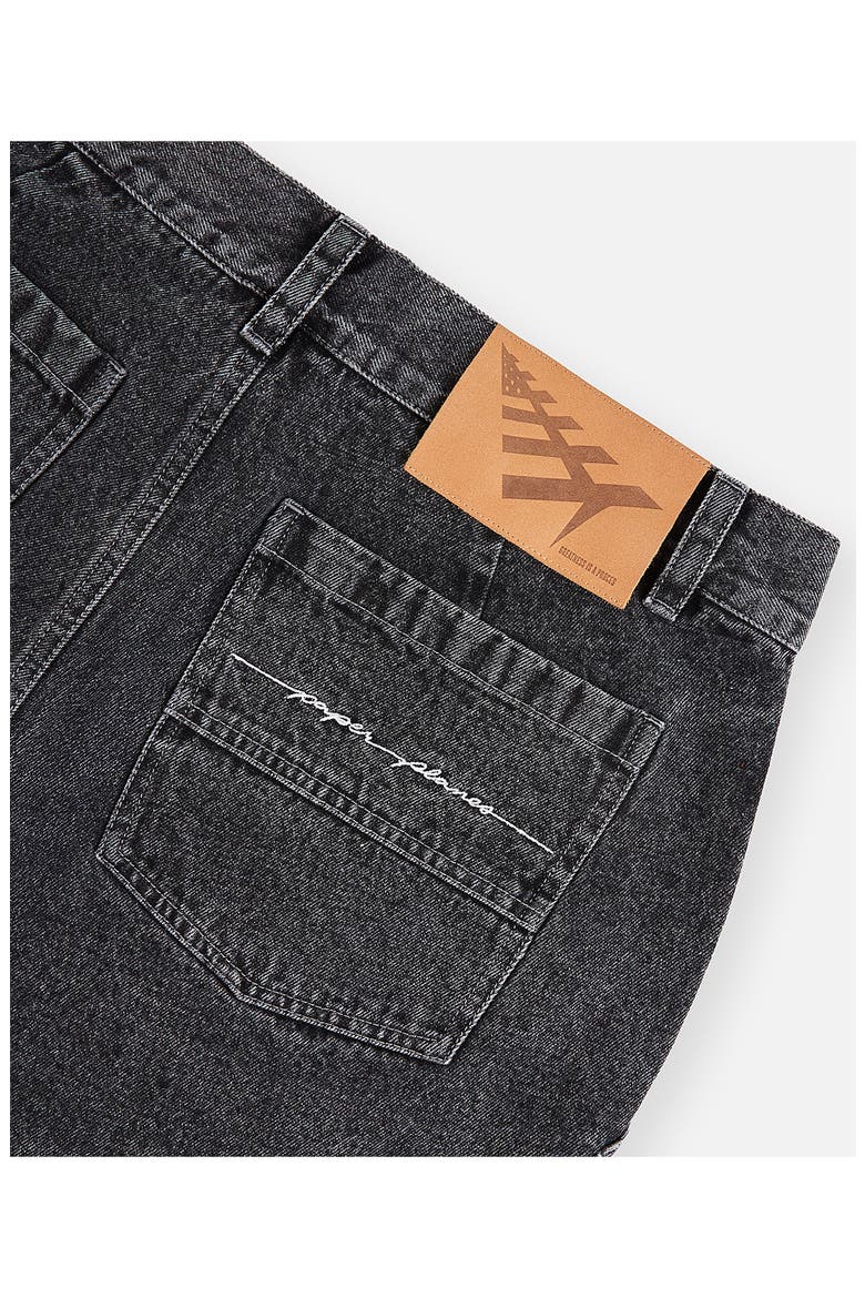 Utility Denim Shorts, Alternate, color, BLACK