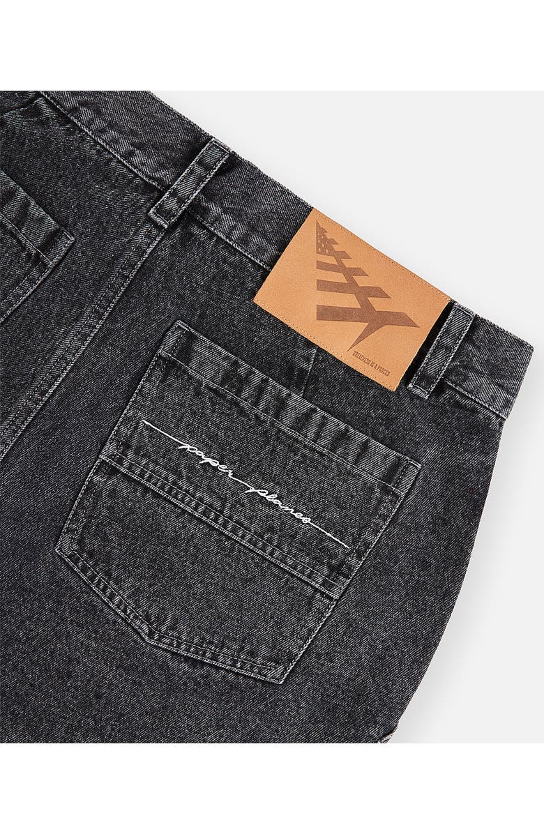 PAPER PLANES Utility Denim Shorts, Alternate, color, Black