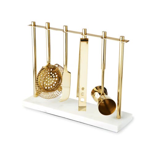 Twine Marble Bar Tool Set In Gold