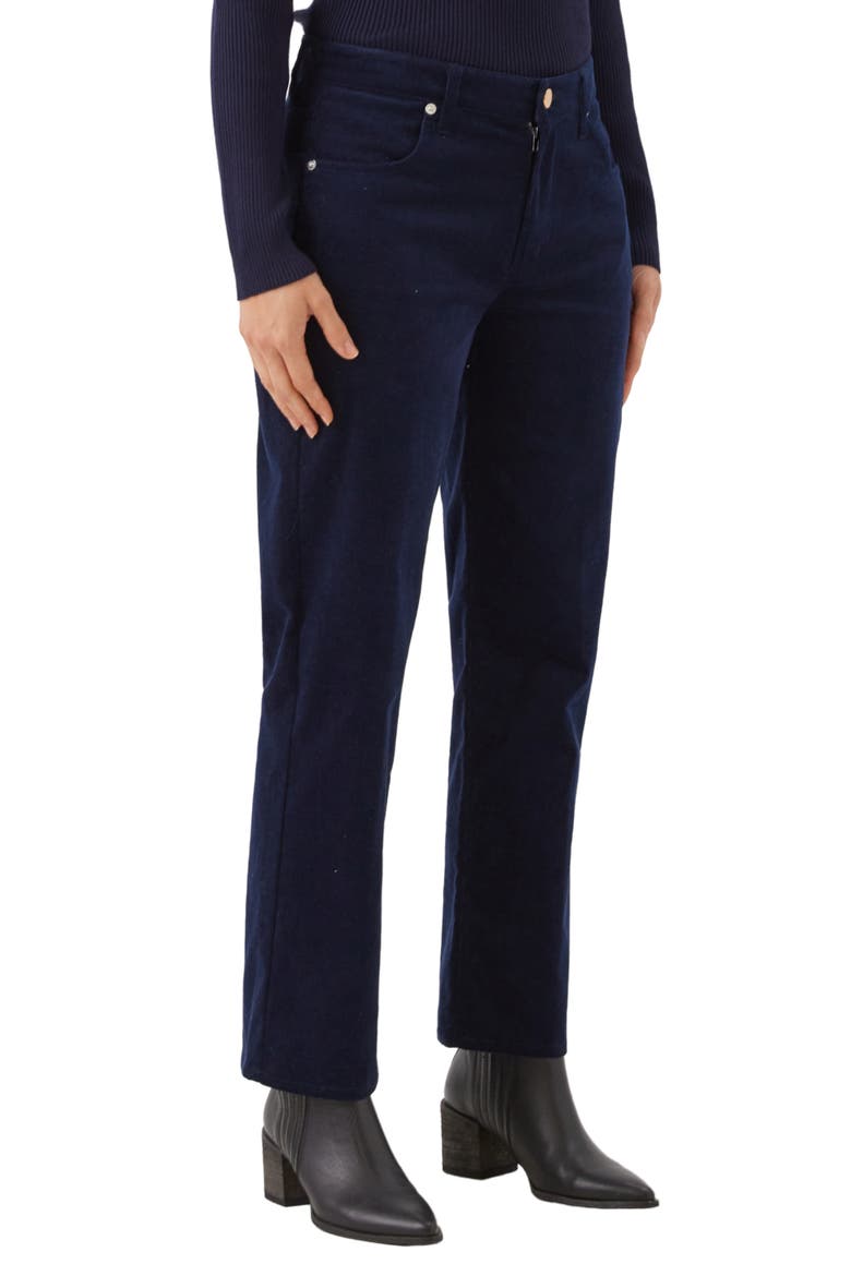 Corduroy Ankle Pants, Alternate, color, NAVY