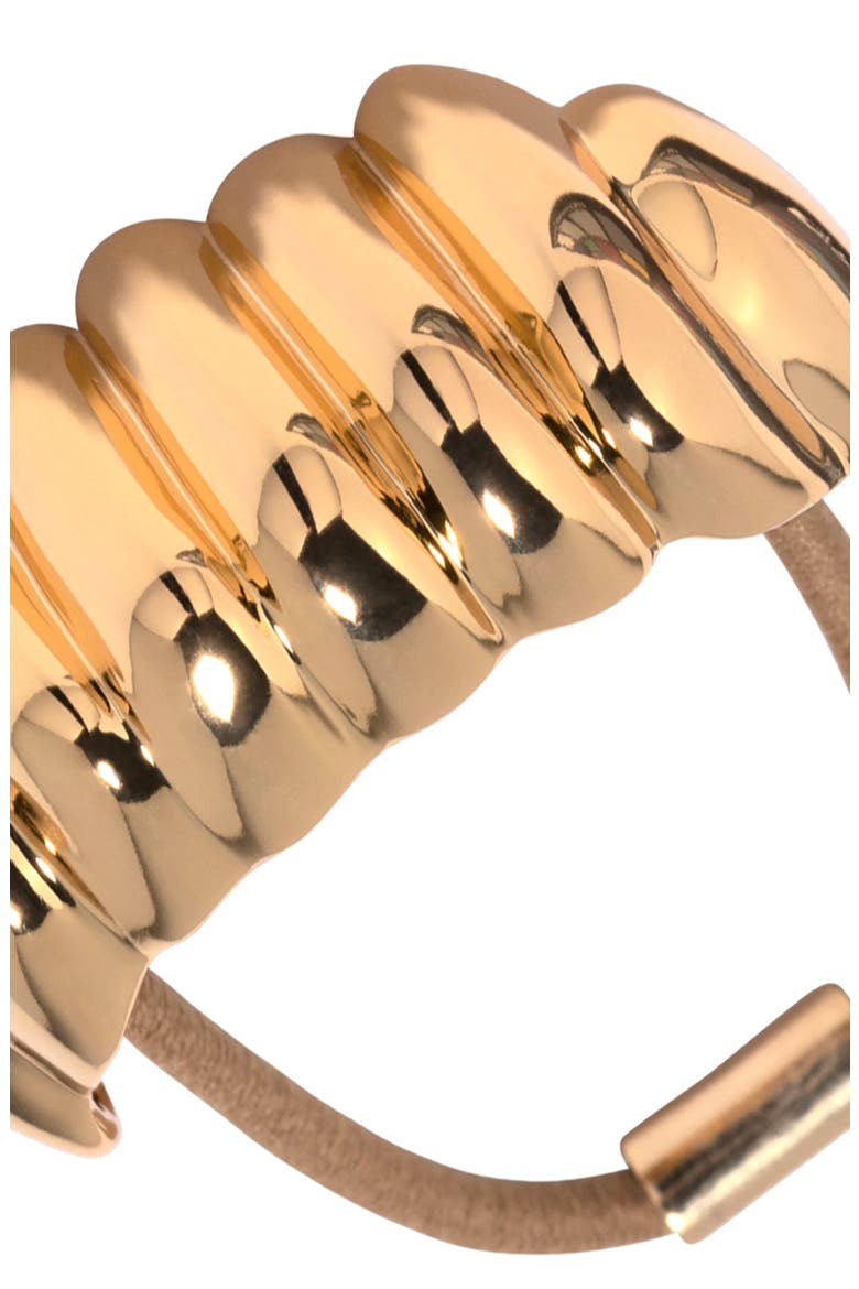 Cornetto Ponytail Wrap, Alternate, color, GOLD