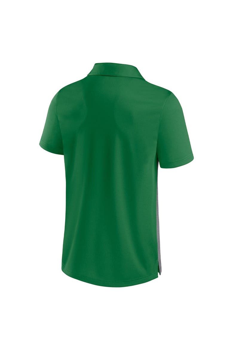 Men's Fanatics Branded Green/Heathered Gray Oregon Ducks Split Block Color Block Polo, Alternate, color, Green