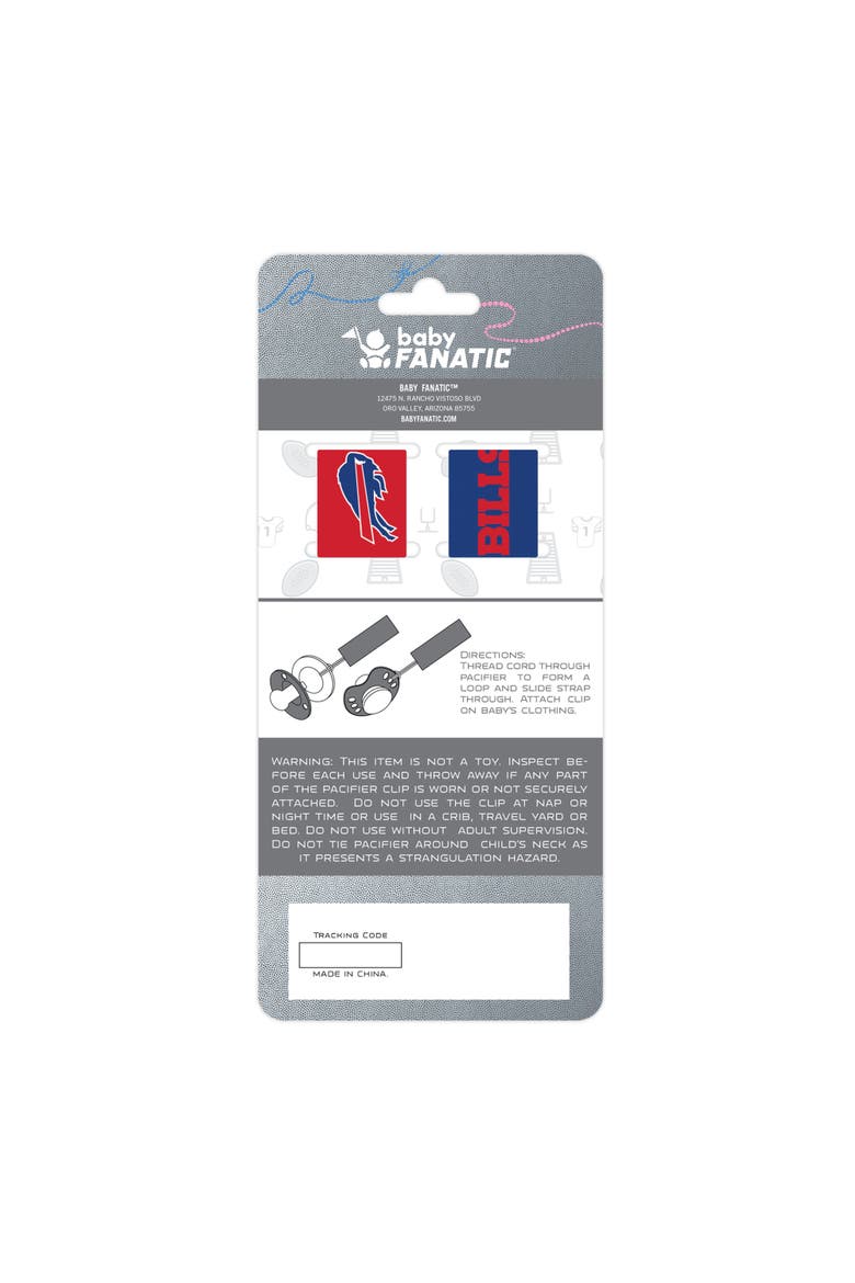 Buffalo Bills Pacifier Clip 2-Pack, Alternate, color, Multicolor