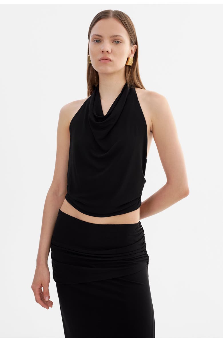 LAMARQUE Enza | Knit Halter Top, Alternate, color, Black