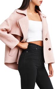 Belle & Bloom I'm Yours Double Breasted Wool Blend Coat
