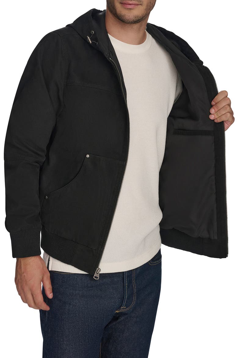 Lightweight Workwear Hooded Jacket, Alternate, color, BLACK