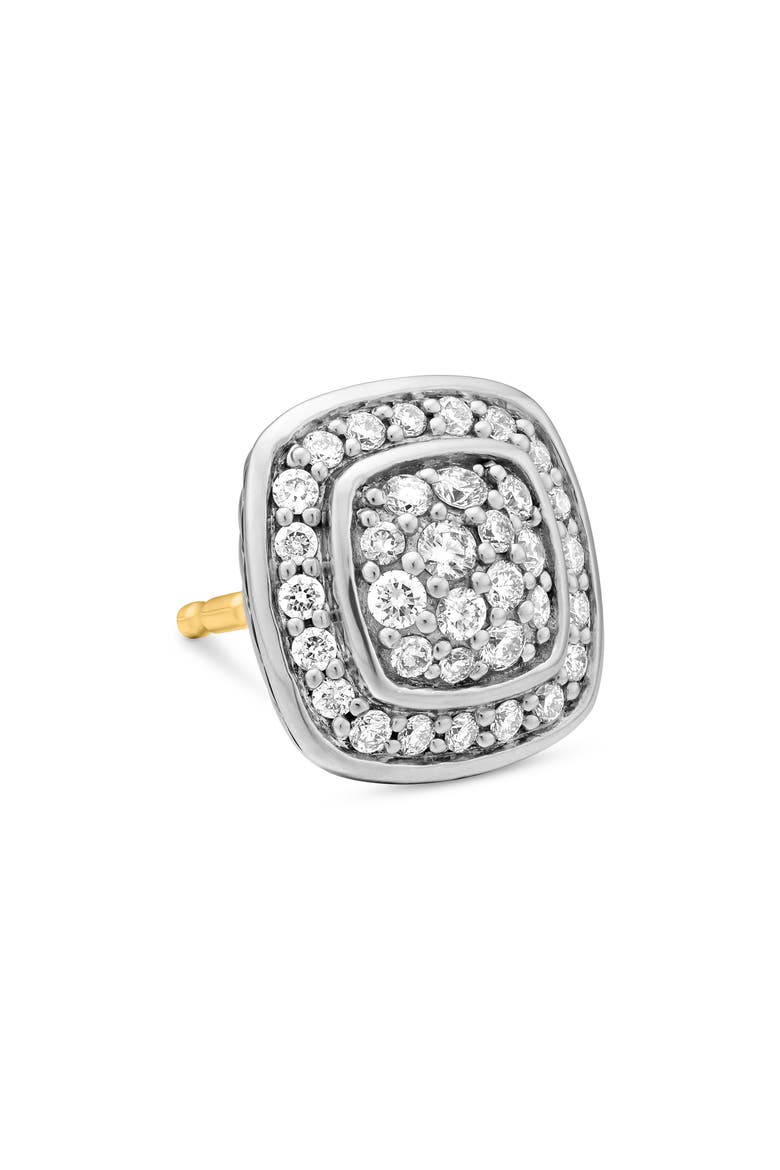 Petite Albion Stud Earrings, Alternate, color, SILVER/ DIAMOND