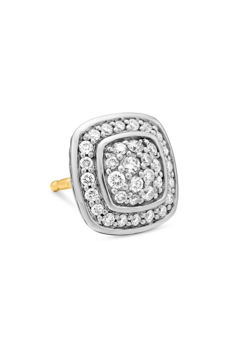 David Yurman Petite Albion Stud Earrings, Alternate, color, Silver/ Diamond