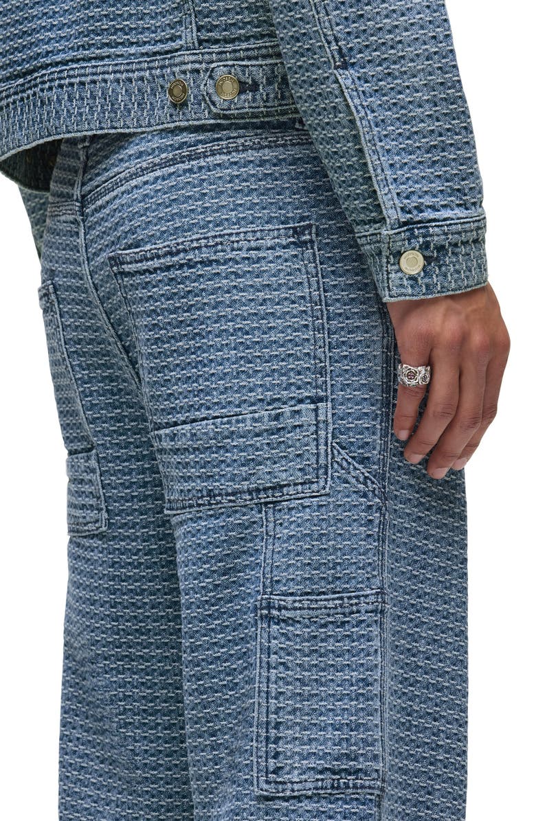 Hudson Jeans Luca Wide Leg Carpenter Jeans, Alternate, color, Jacquard Indigo