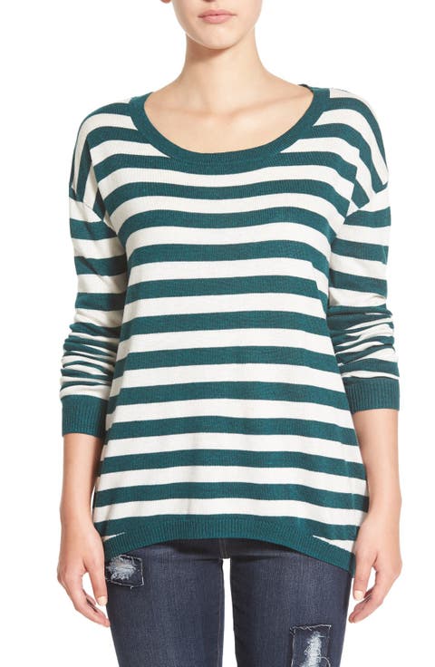 Stripe Scoop Neck Pullover