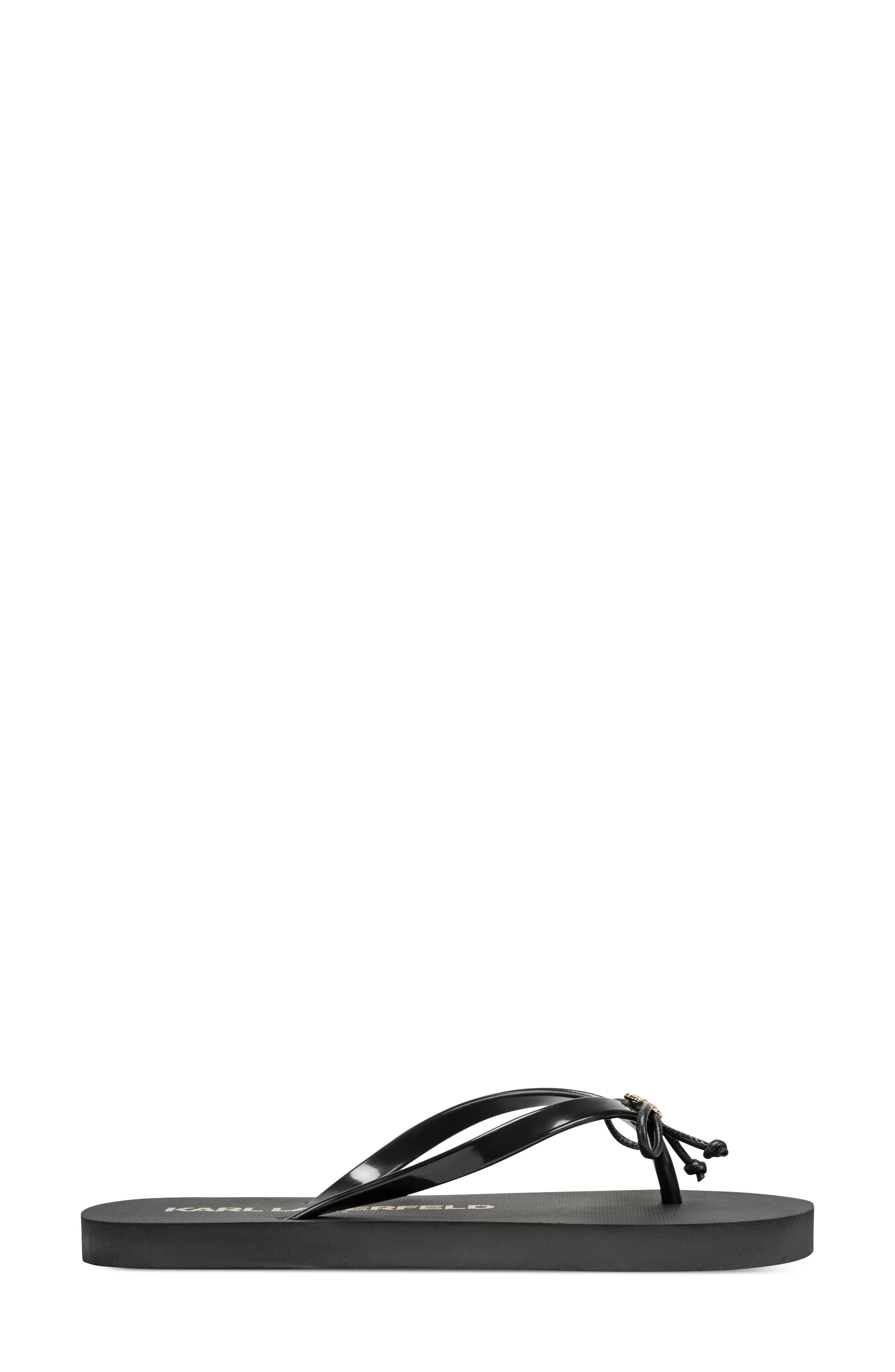 Zeni Flip Flop, Alternate, color, BLACK