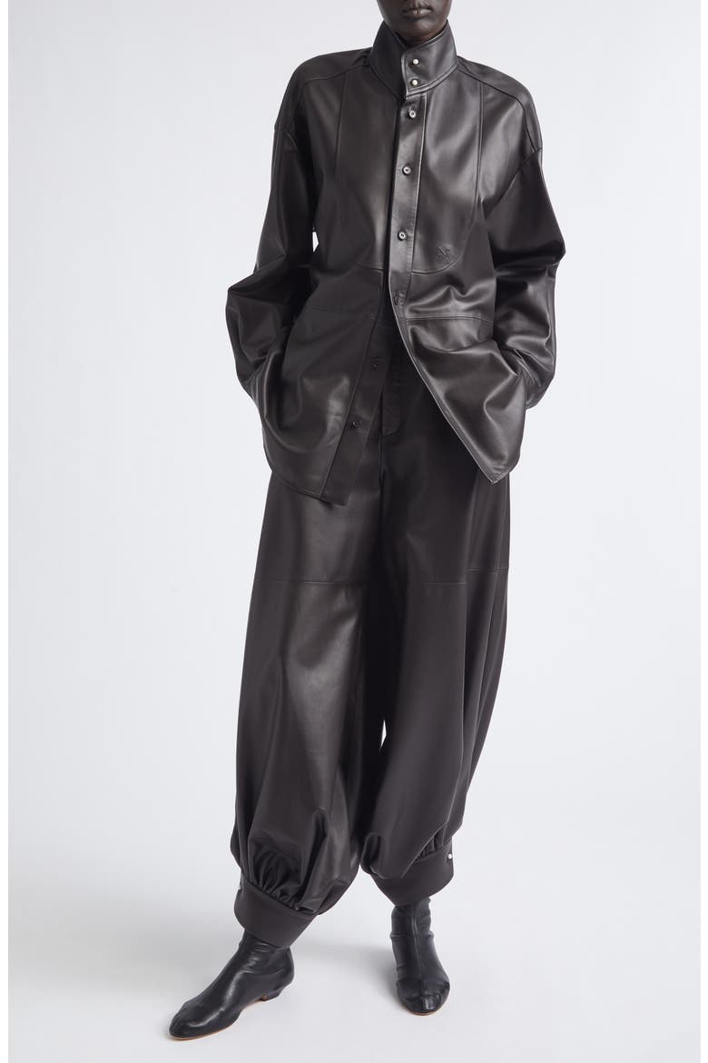 Tux Leather Jacket, Main, color, ESPRESSO