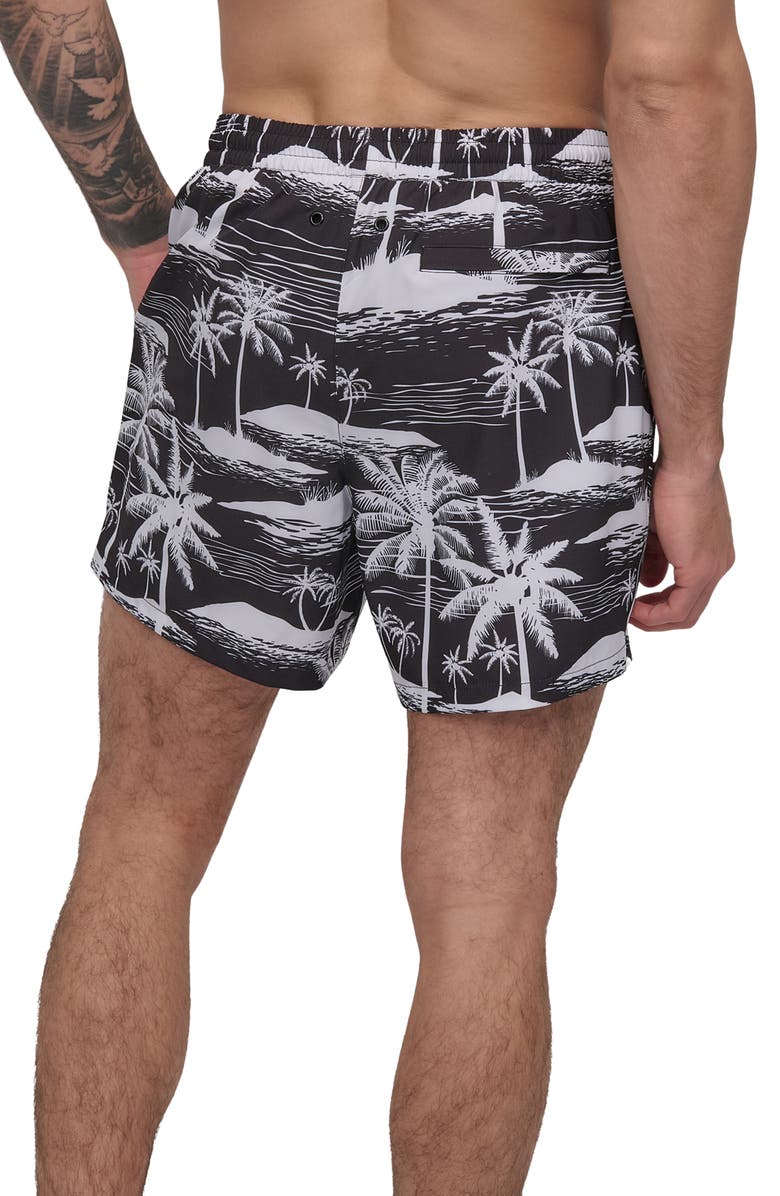 DKNY Modern Euro Swim Trunks, Alternate, color, Island