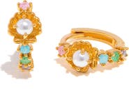 Girls Crew Saltwater Faux Pearl Hoop Earrings