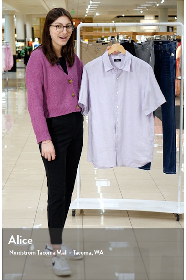 Irving Solid Short Sleeve Linen Button-Up Shirt video