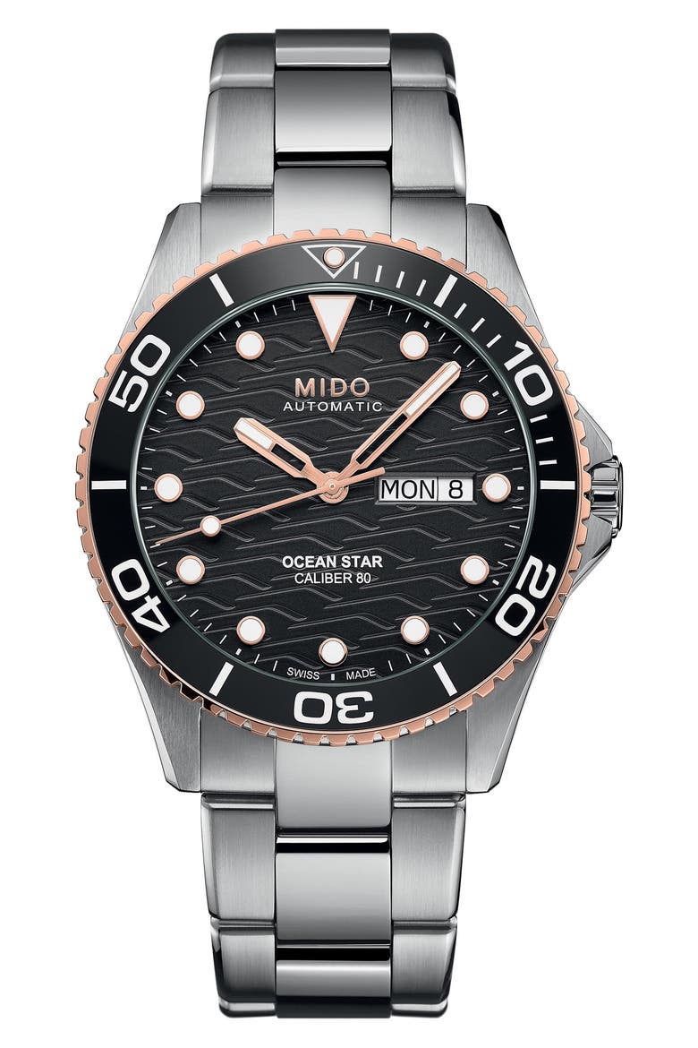 Ocean Star 200C Automatic Bracelet Watch, 42.5mm, Main, color, BLACK