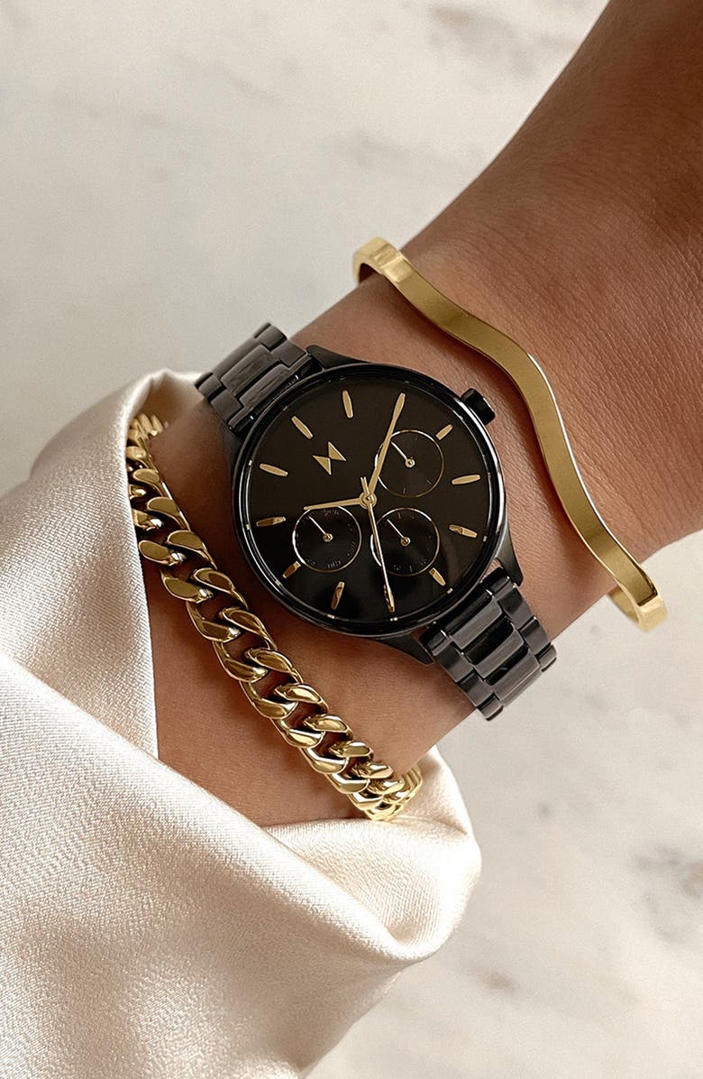 MVMT Reina Multi Eye Bracelet Watch, 34mm, Alternate, color, Black