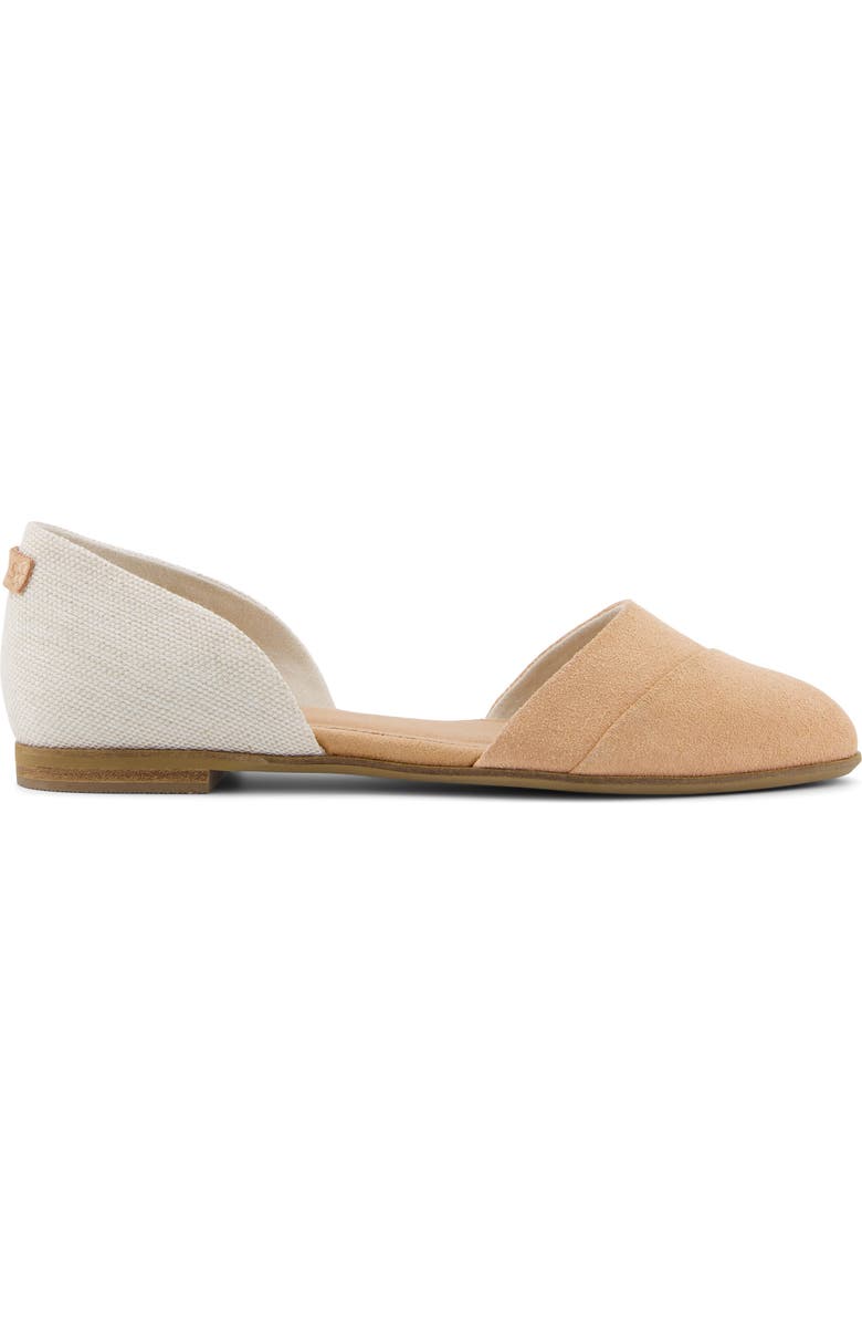 TOMS Suede & Twill d'Orsay Flat, Alternate, color,