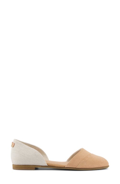 TOMS TOMS SUEDE & TWILL D'ORSAY FLAT
