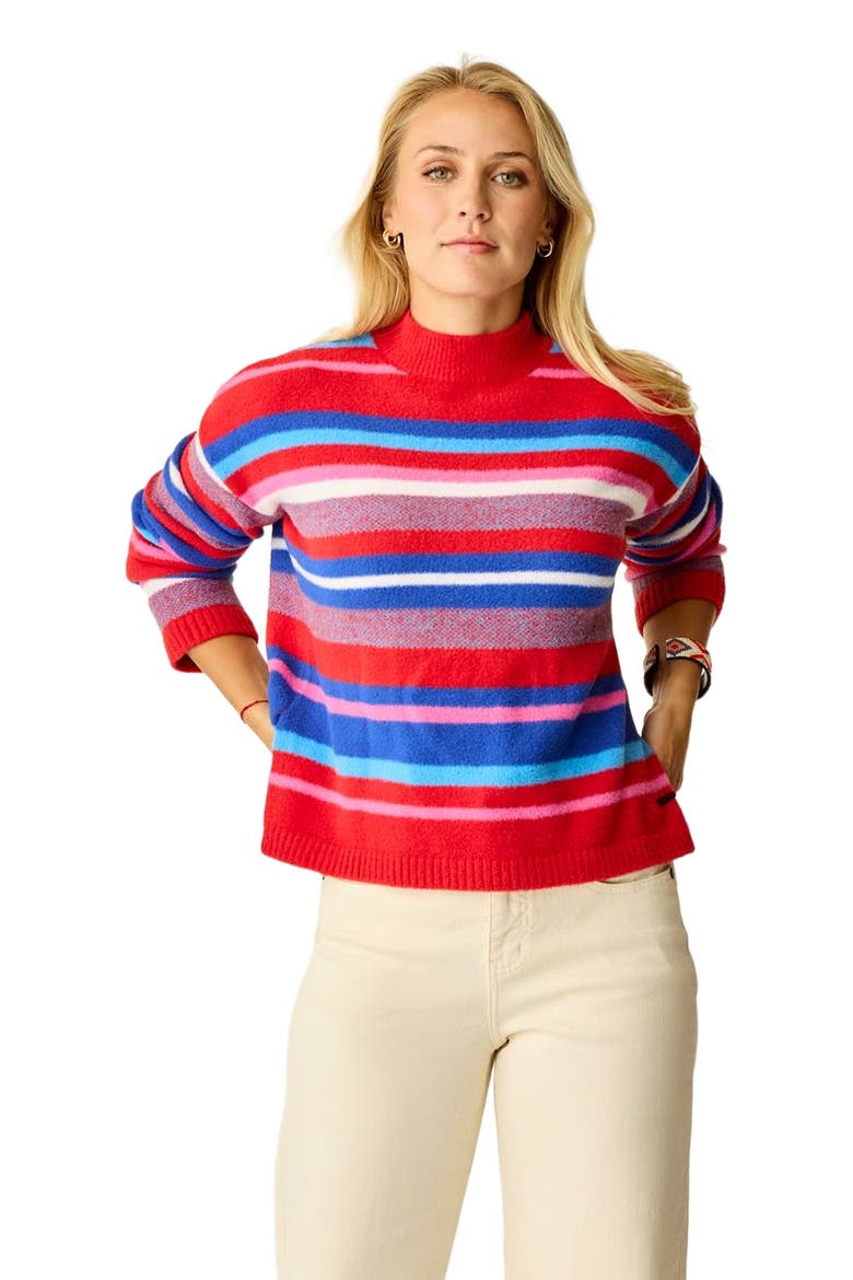 Olivia Plush Sweater, Alternate, color, Multistripe