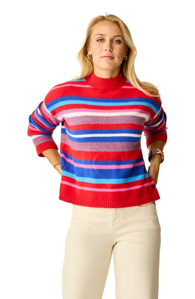 Carve Designs Olivia Plush Sweater, Alternate, color, Multistripe